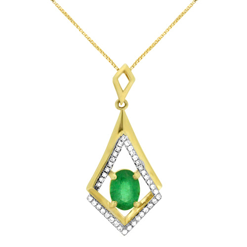 Emerald and Diamond Pendant