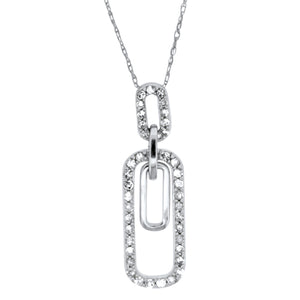 Paperclip Diamond Pendant