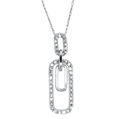 Paperclip Diamond Pendant