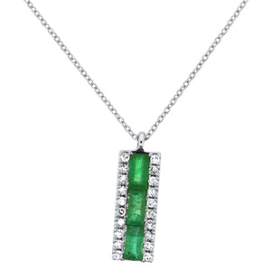 Emerald and Diamond Pendant