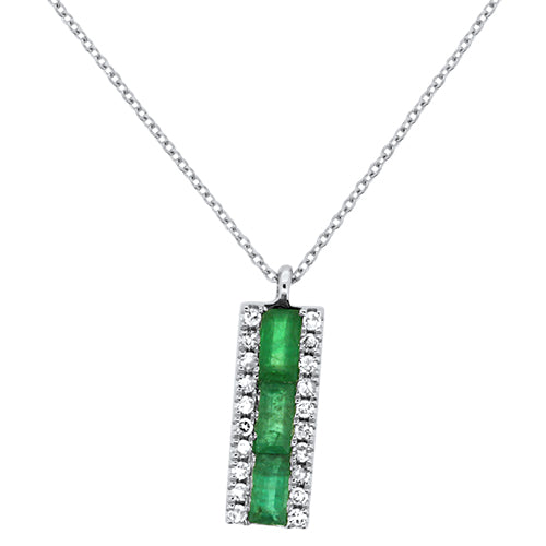 Emerald and Diamond Pendant