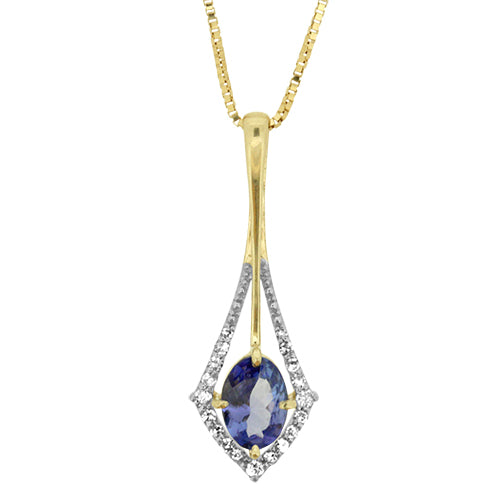 Tanzanite & Diamond Pendant