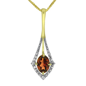 Garnet & Diamond Pendant