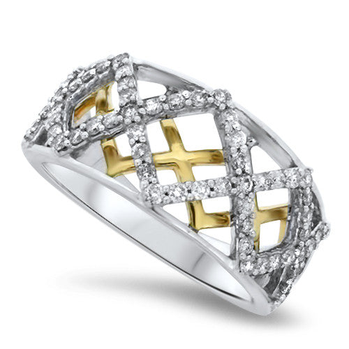 Two Tone Diamond Fashion Ring