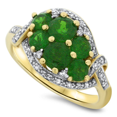 Green Chrome Diopside Ring