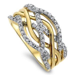 Twisted Diamond Fashion Ring
