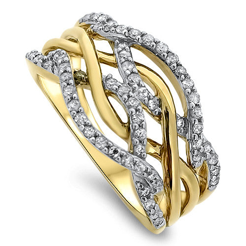 Twisted Diamond Fashion Ring