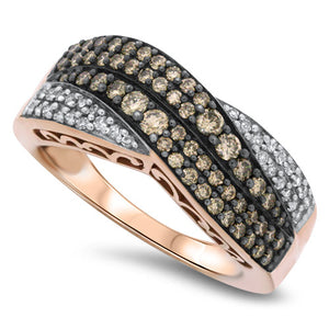 Chocolate & White Diamond Fashion Ring