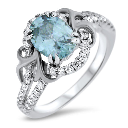 Blue Zircon Ring