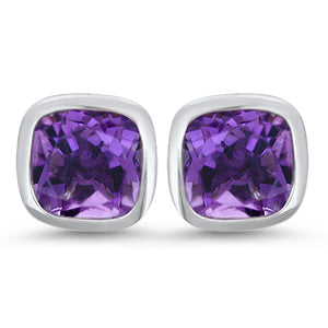 Amethyst Stud Earrings