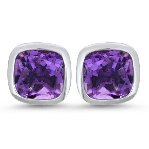 Amethyst Stud Earrings