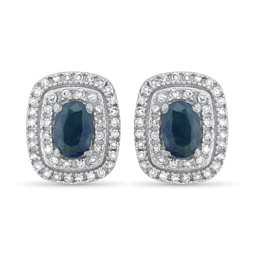 Sapphire and Diamond Earrings