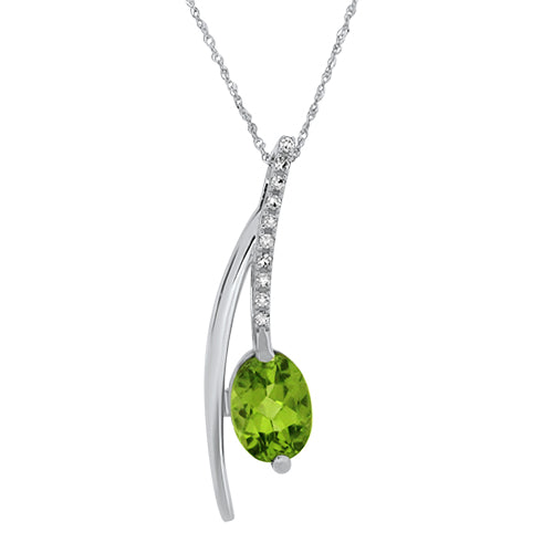 Peridot and Diamond Pendant