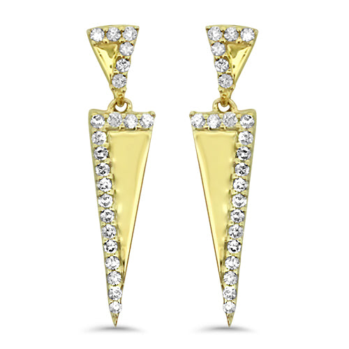 Yellow Gold Diamond Earrings