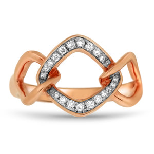 Rose Gold Diamond Fashion Ring