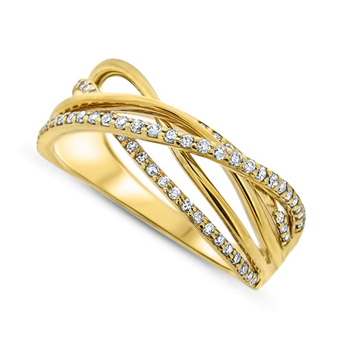 Yellow Gold Diamond Fashion Ring