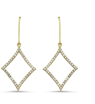 Yellow Gold Diamond Earrings