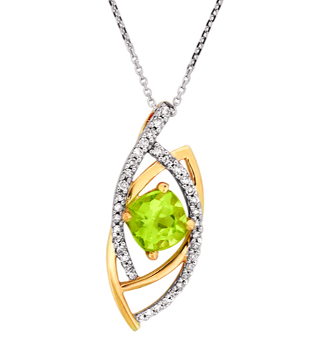 Peridot and Diamond Pendant