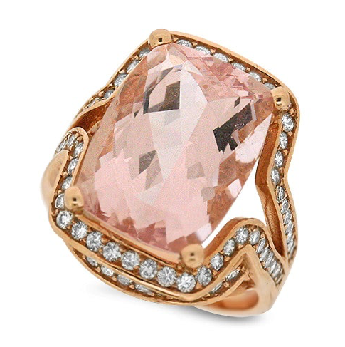 Morganite and Diamond Ring