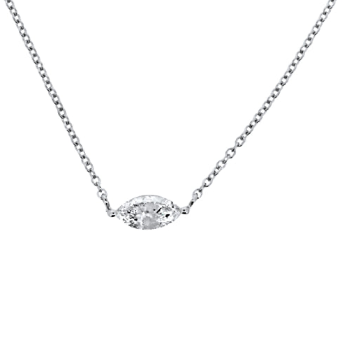 Solitaire Marquise Necklace