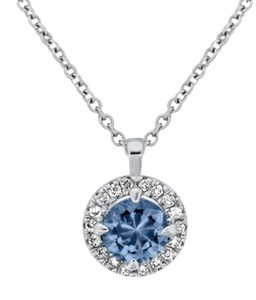 Montana Sapphire and Diamond Necklace
