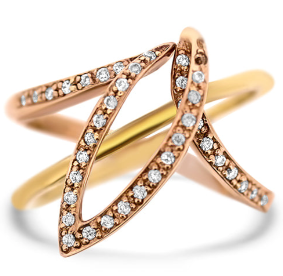 Two Tone Diamond Ring