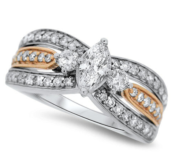 Two Tone Diamond Ring