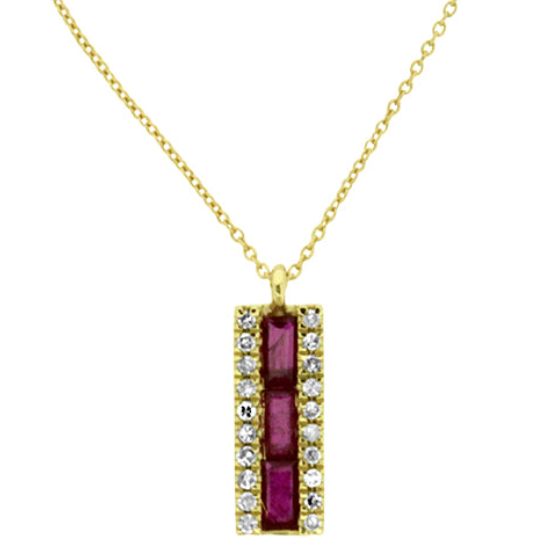 Ruby and Diamond Pendant