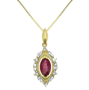 Ruby and Diamond Pendant
