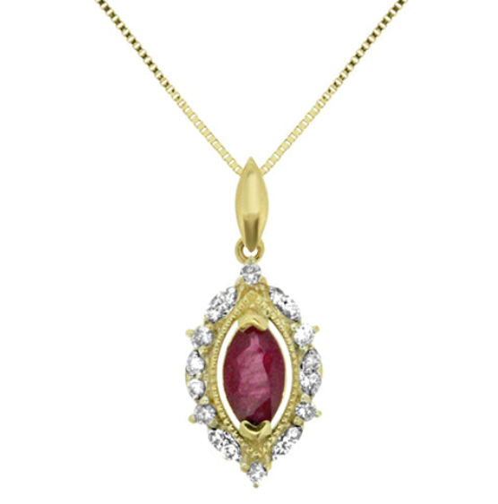 Ruby and Diamond Pendant
