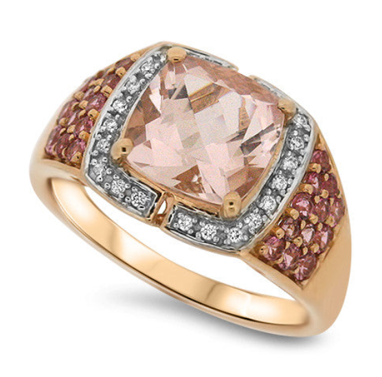 Morganite & Diamond Ring